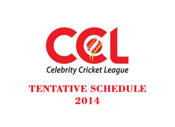 TENTATIVE SCHEDULE of Celebrity Cricket League 2014