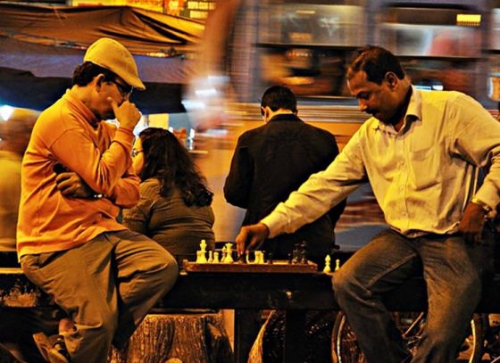 A chess club under flyover?