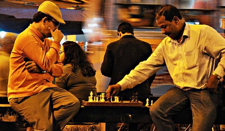 A chess club under flyover?