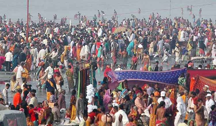 Some entertainment arranged for devotees at Gangasagar