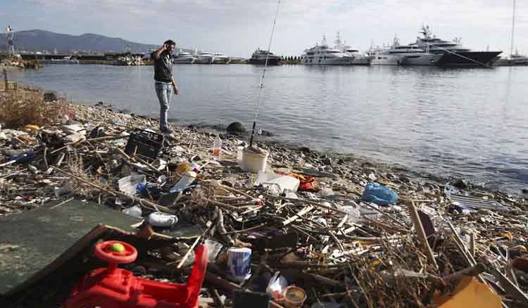 Plastics also taken from the sea