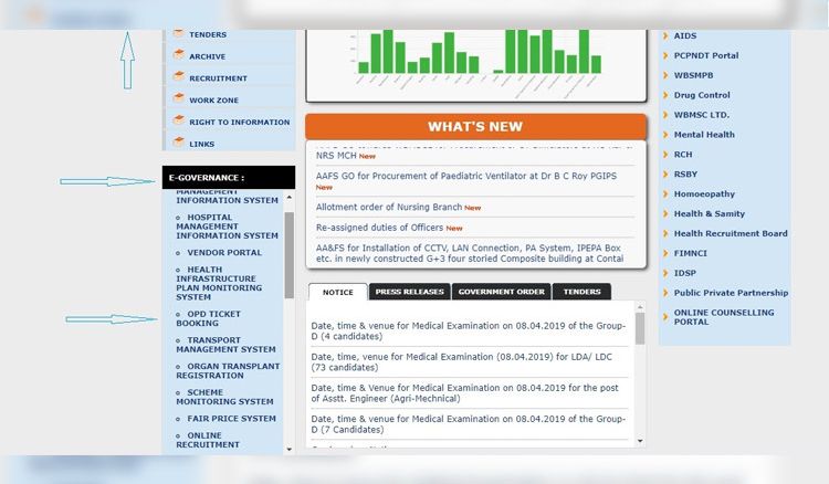 Online appointment facility for outdoor unit  in every Medical college