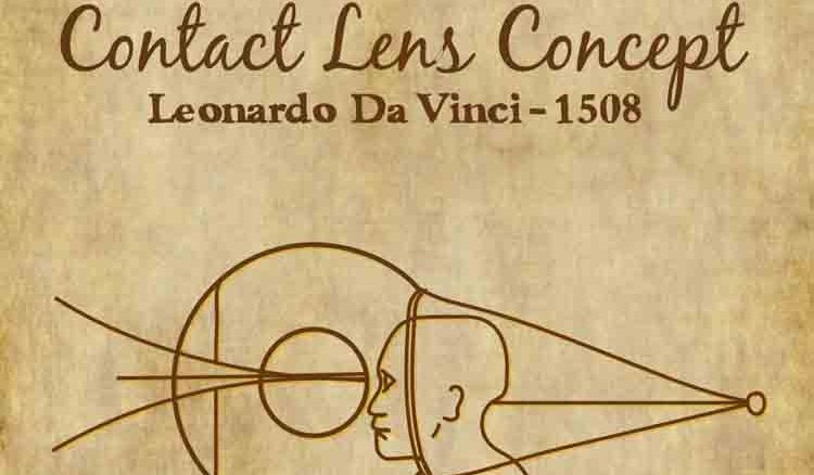 Da Vinci illustrated the concept of contact lenses