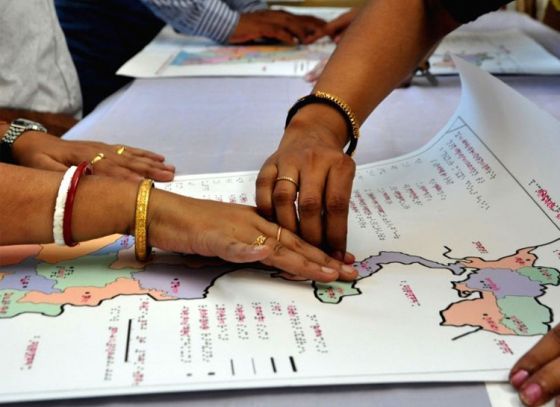 Bengal’s map in Braille