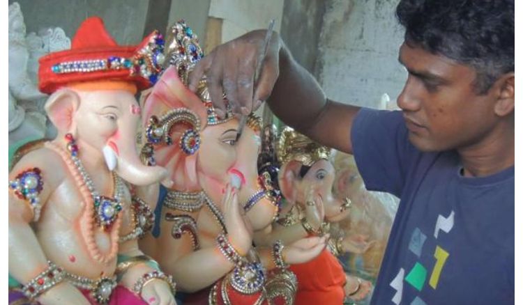 Ganapati  idol made by Muhammad Shekh