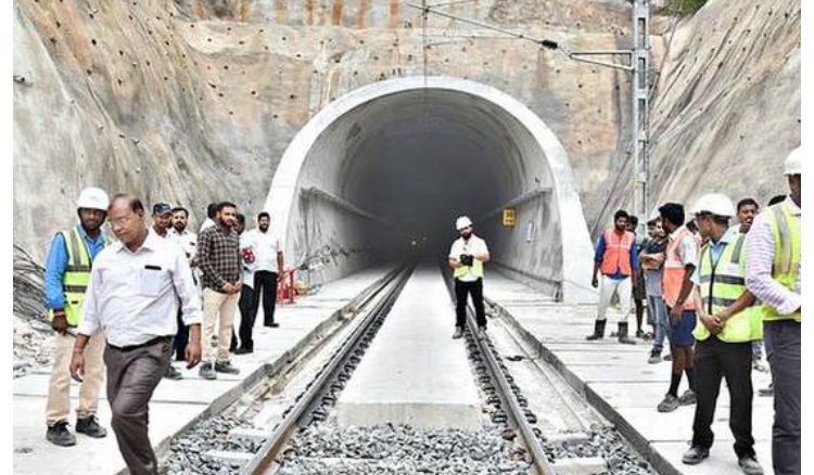 Indian  longest electrified tunnel at South Central Railway