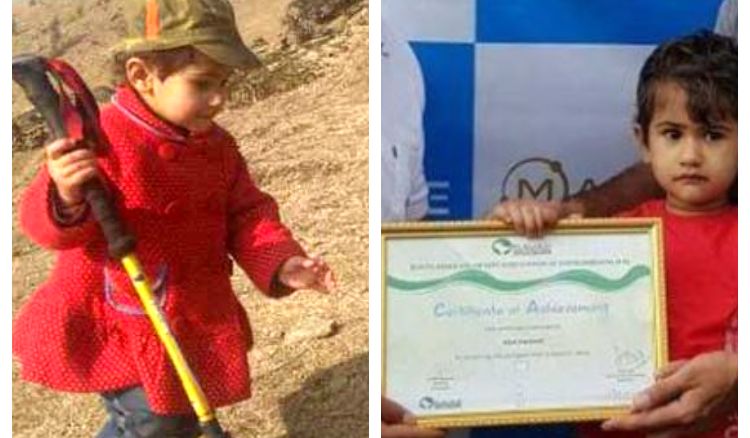 Country’s smallest Hiker Izel Masudi who is only 3yrs old