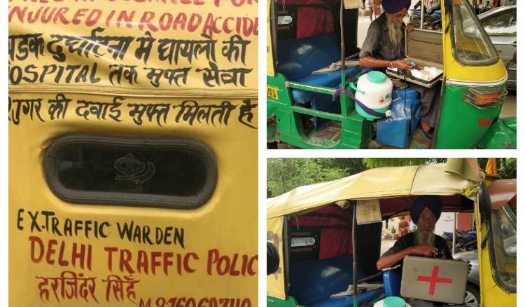 76 years old runs Delhi's only Auto-ambulance