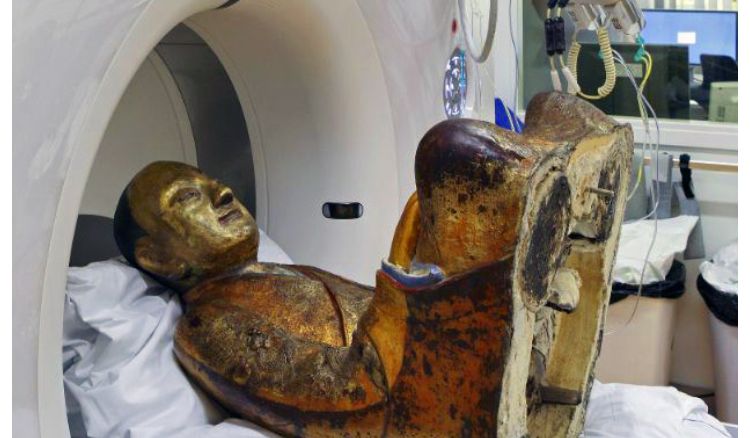 1000 year old mummy found in a metal Buddha statue