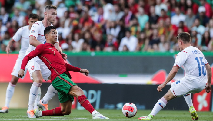 Cristiano-Ronaldo-in-action-for-Portugal-against-the-Czech-Republic-in-June-2022